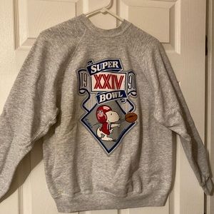 Vintage Unisex 1990 Super Bowl Snoopy sweatshirt